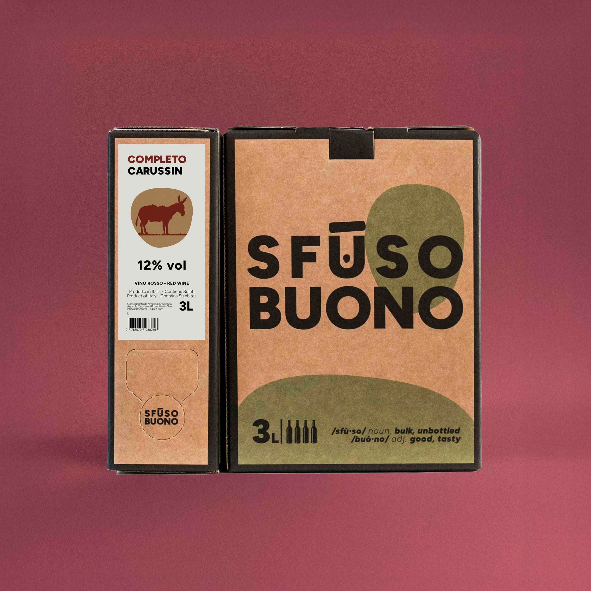 Completo Vino Rosso 3L - Carussin