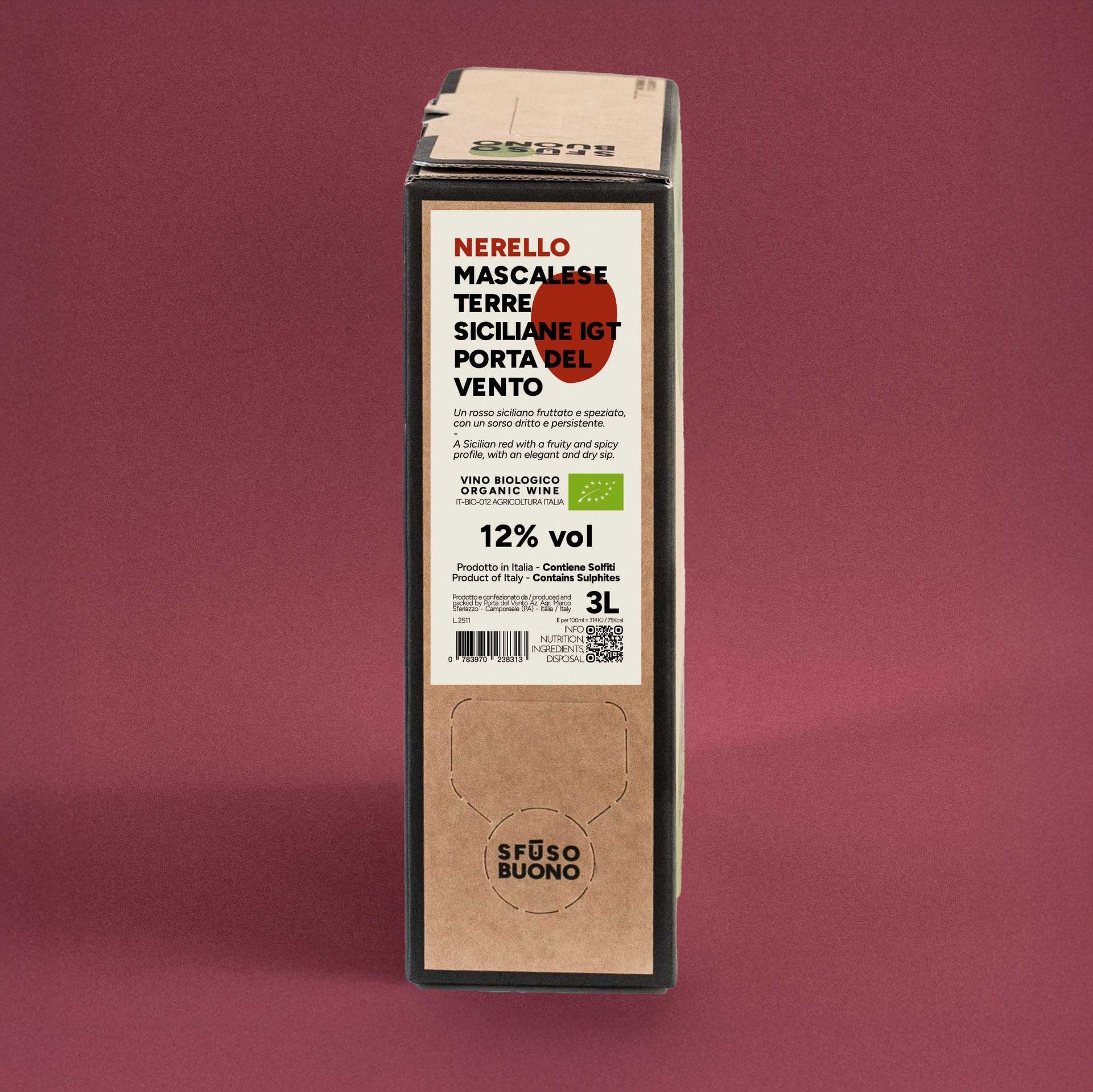 Nerello Mascalese Terre Siciliane IGT Bio 3L - Porta del Vento