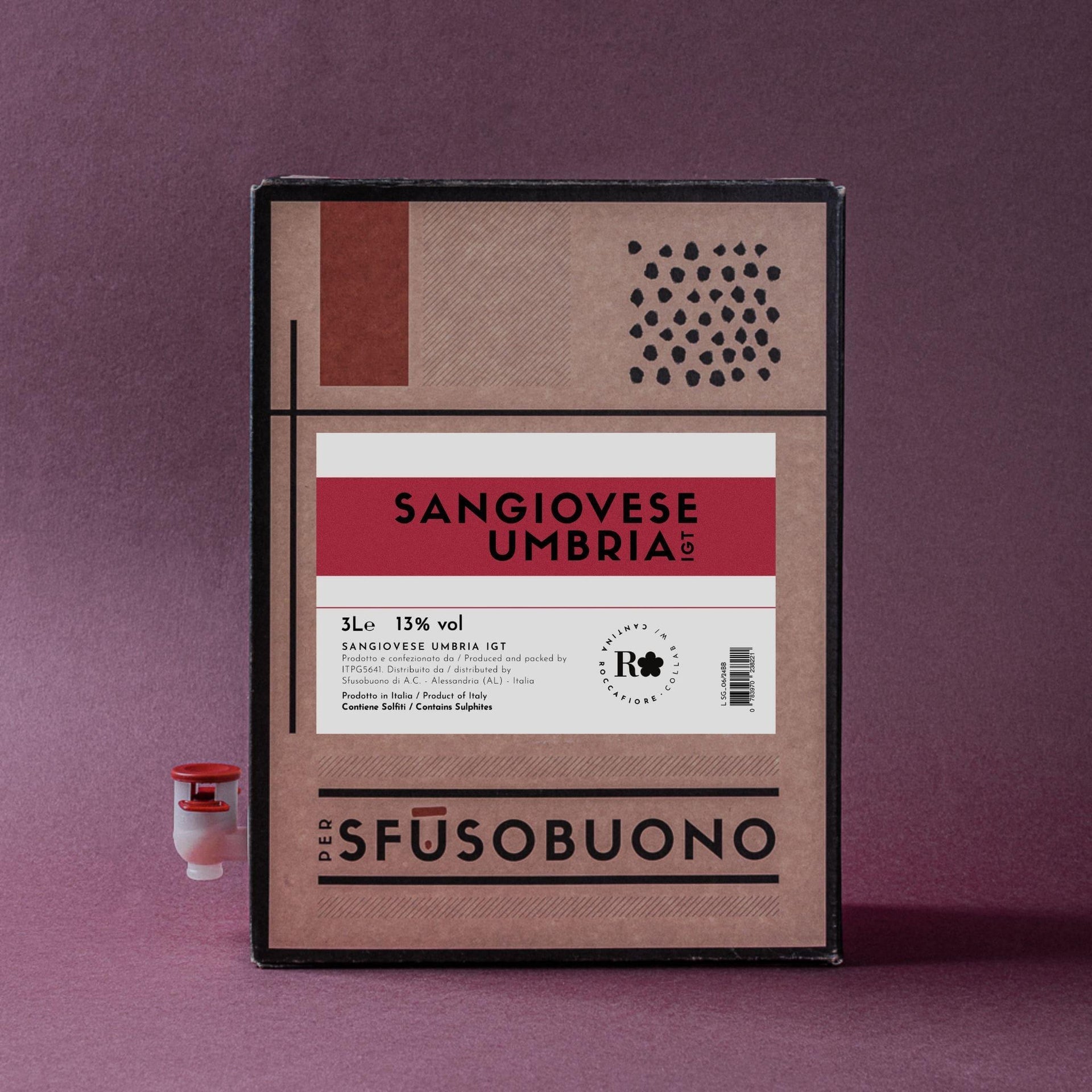 Sangiovese Umbria IGT 3L - Roccafiore - Bag in Box - Sfusobuono